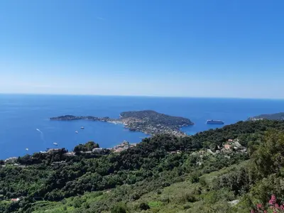 an aerial view of the island of šibenik at Les Bastides D'Hélène in Èze
