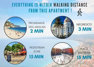 a collage of photos of the sights of malta and a beach at LOFT 360° Nice in Nice