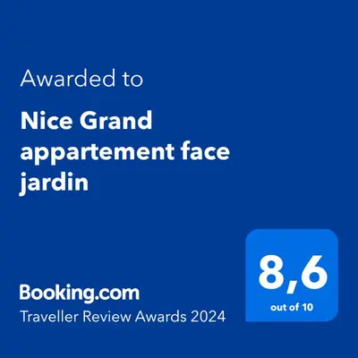 a screenshot of a nike grand agreement face jaarin at Nice Grand appartement face jardin in Nice