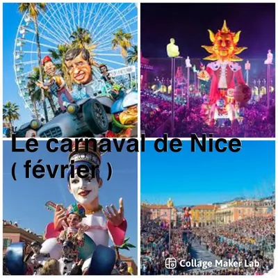 a collage of pictures of a carnival ride andorld at Studio Nice Centre garibaldi port plage in Nice