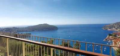 a view of the ocean from a balcony at Paradise view in Villefranche-sur-Mer