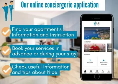a screenshot of the iphoneoperativeoperative app at Nestor&Jeeves - HOLIDAY VIBES - Very close sea - Free parking in Nice