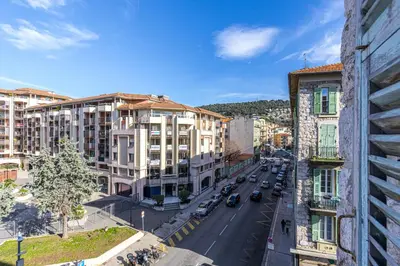 an aerial view of a city street with buildings at 2 BAVASTRO - Beau 2 pieces lumineux et cosy - Climatise in Nice