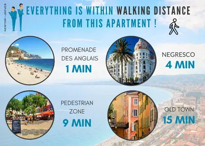 a collage of photos of the different cities in malta at Nestor&Jeeves - SUNRISE TERRACE - Central - Very close sea - Terrace 30m in Nice