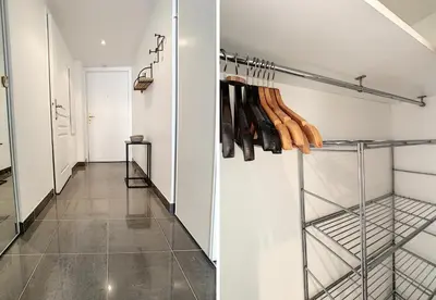 a walk in closet with a glass shelf at Nestor&Jeeves - BERLIOZ PATIO - Central - Residential area - Patio 20m in Nice
