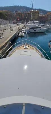 a view of a marina with boats in the water at Yacht Charter Nice Cannes Antibes in Nice