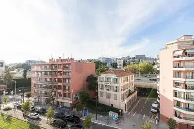 an aerial view of a city with buildings at Sea View Large 2 Bdr Promenade des Anglais in Nice