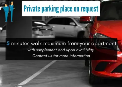 a picture of a car parked in a parking lot at Nestor&Jeeves - ANDRIOLI TERRASSE - Central - Close beach - Top floor in Nice