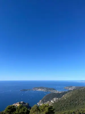 a view of the ocean from the top of a mountain at Villa LE CIEL D EZE in Èze