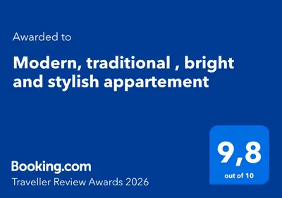 a blue screen with the words modern traditional bright andsplash apartment at Modern, traditional , bright and stylish appartement in Nice