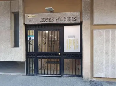 a door to a house with a sign above it at Stylish Studio in only 50 meters from beach ! in Nice