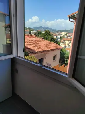a view from a window of a building at Villa Le Rêve in Nice
