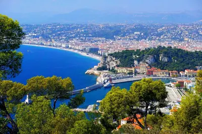 a view of a river and a city at Nice, Seaside apartment in Nice