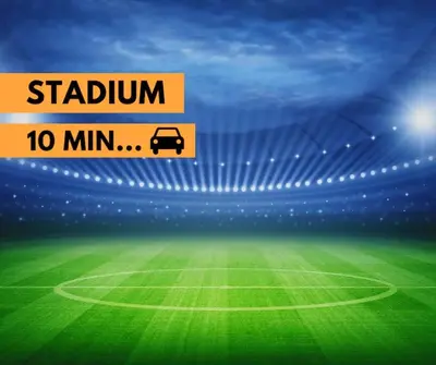 a picture of a soccer field with a ball at Lumineux, tout confort, Wifi & Terrace & Parking in Saint-Laurent-du-Var