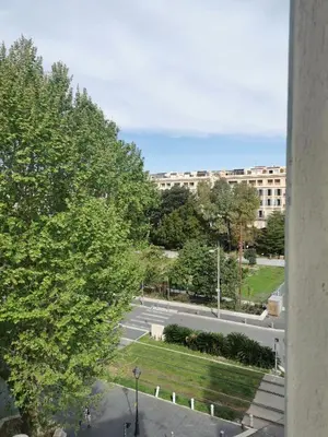 a view of a park from a building at 2 pièces vieux Nice vue coulée verte in Nice