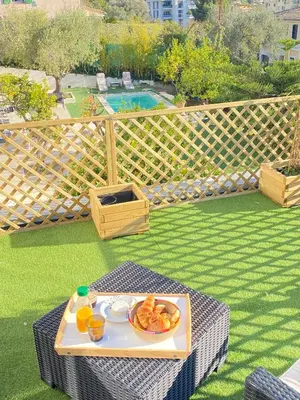 a floor plan of a house with at STAYnGOLF in Cagnes-sur-Mer