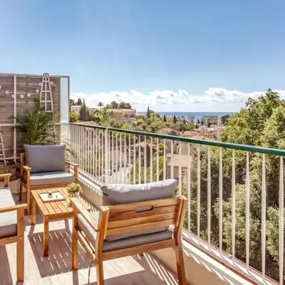 L36 Sea view terrace 10min walking to sea/Parking & AC
